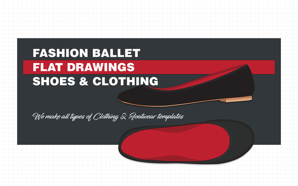 fashion ballet flats vector