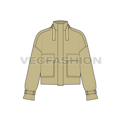Mens Cropped Oversized Jacket