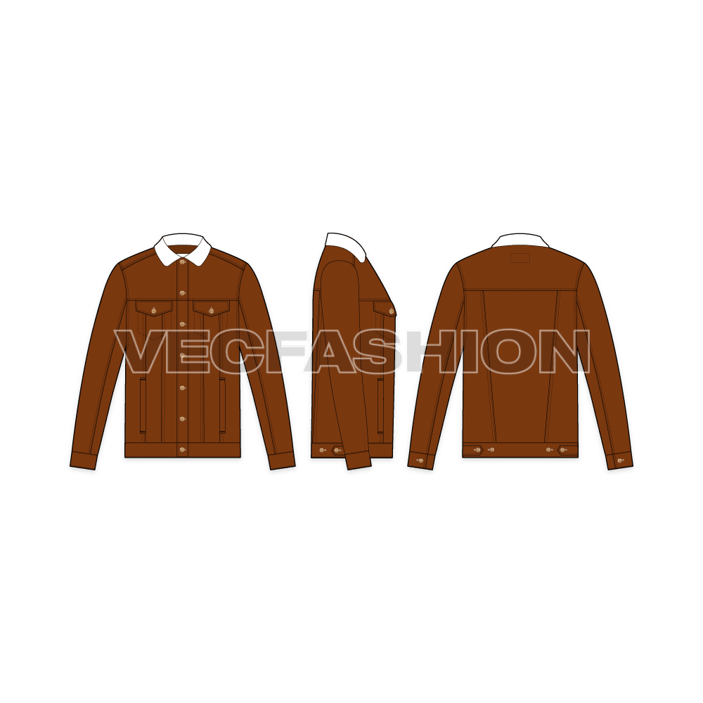 Mens Denim Jacket With Ripped Jeans
