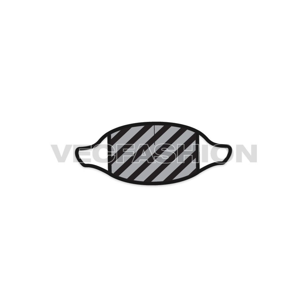 A simple cad sketch of Decorative Fashion Masks, it is illustrated in 3 colors, you can add your logo on it or change colors it is fully editable cad sketch.