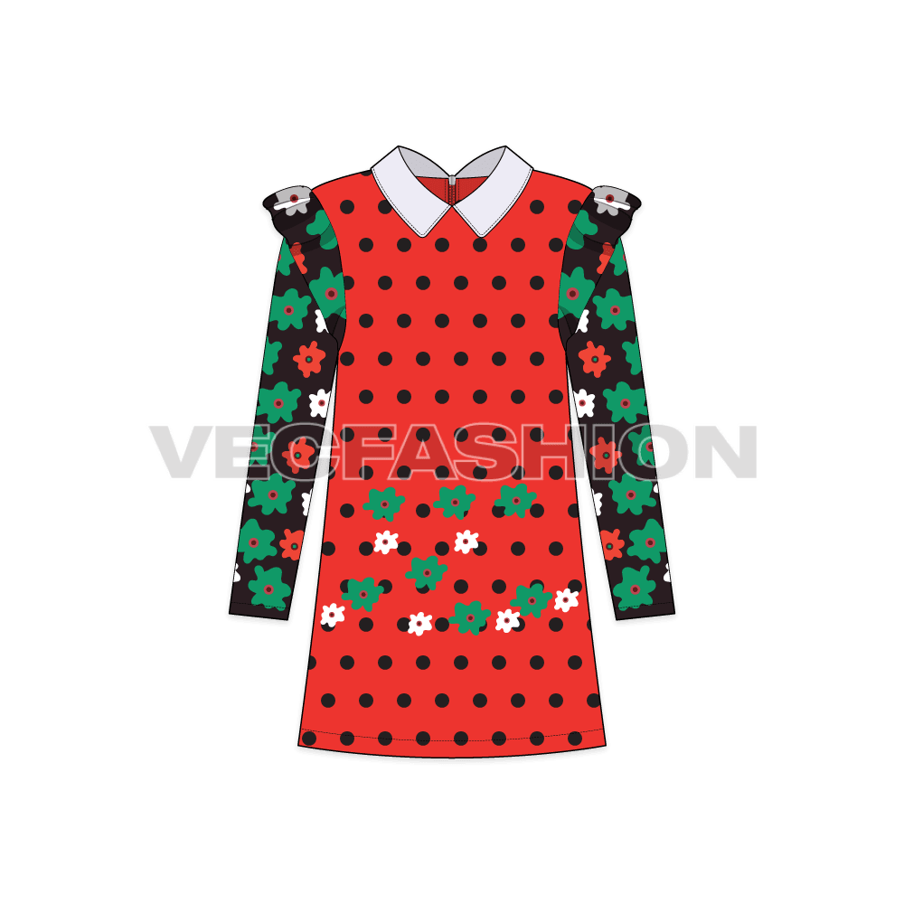 Kids Girls Floral Dress