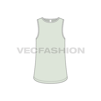 Mens Basic Tank Top Template
