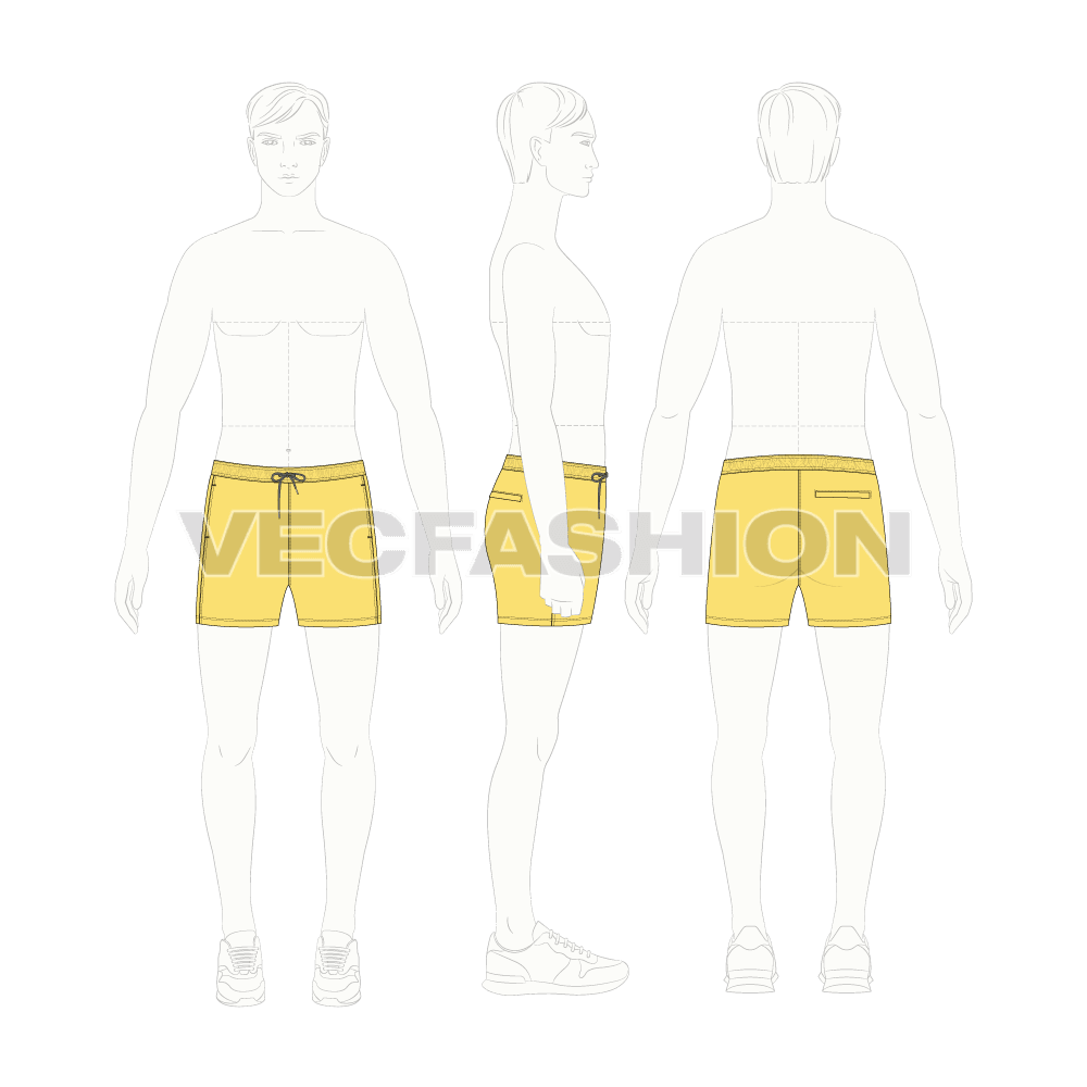 Mens Beachwear Swim Shorts