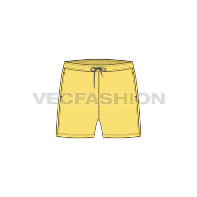 Mens Beachwear Swim Shorts front view