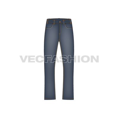 Mens Bootleg Denim Jeans
