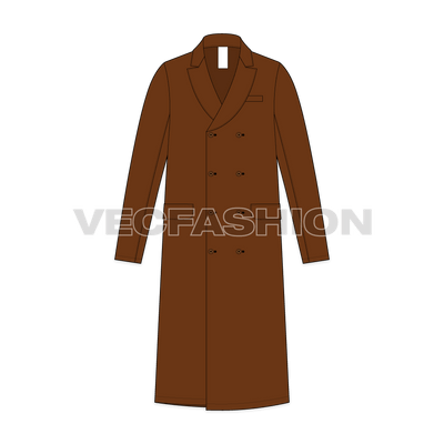Mens British Warm Coat front view