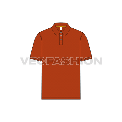 Mens Burnt Orange Classic Polo Shirt