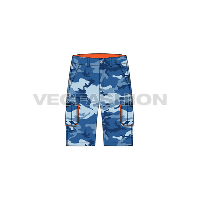Mens Camo Cargo Shorts