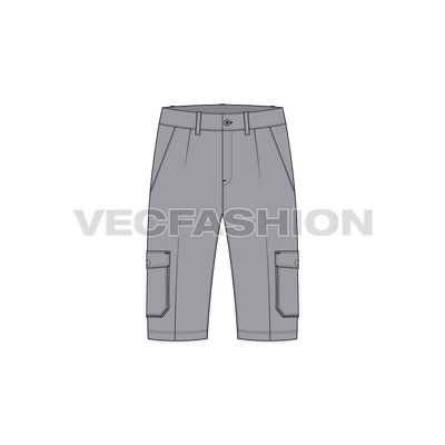 Mens Cargo Shorts Bermuda Length