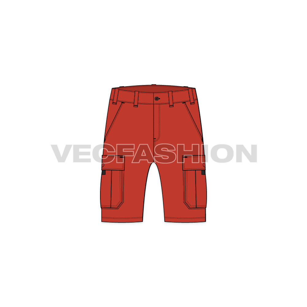 Mens Cargo Shorts Mid Thigh Length