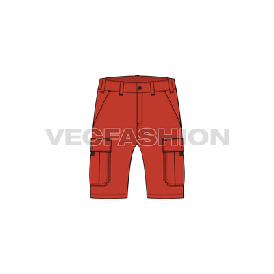 Mens Cargo Shorts Mid Thigh Length