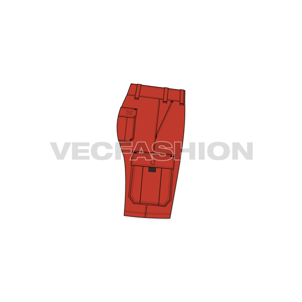 Mens Cargo Shorts Mid Thigh Length