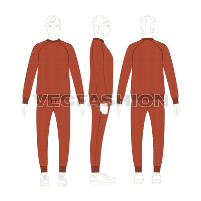 Mens Casual Fleece Sweatsuit