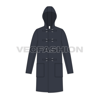 Mens Clasp Coat front view