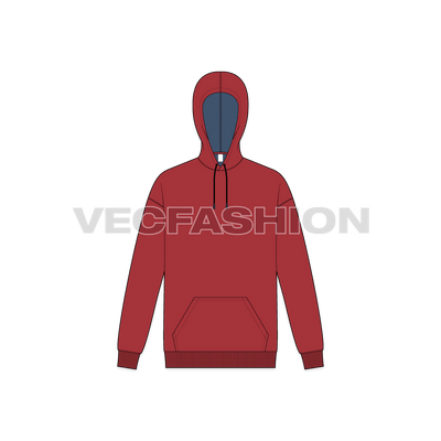 Mens Classic Hoodie Vector