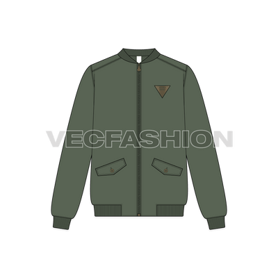 Mens Classic Vector Bomber Jacket front view