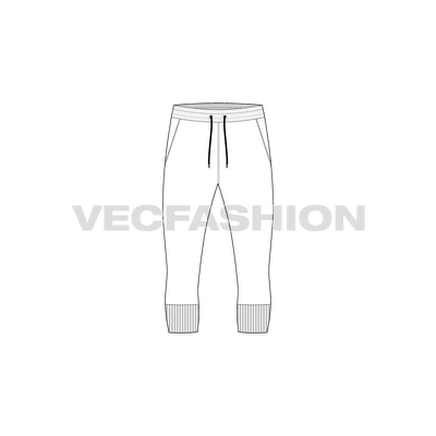 Mens Cropped Jogger Pants