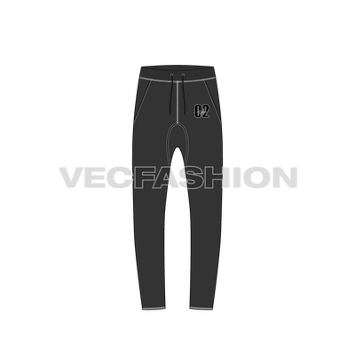 Mens Drop Crotch Track Pants