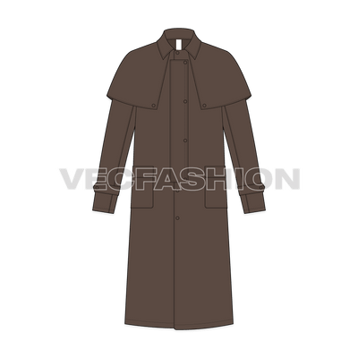 Mens Duster Coat front view
