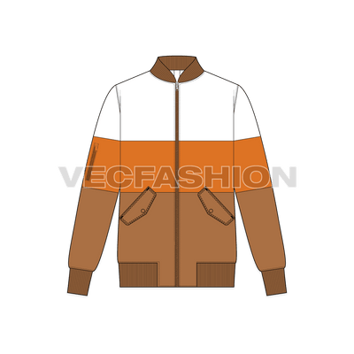 Mens Fashion Bomber Jacket front view