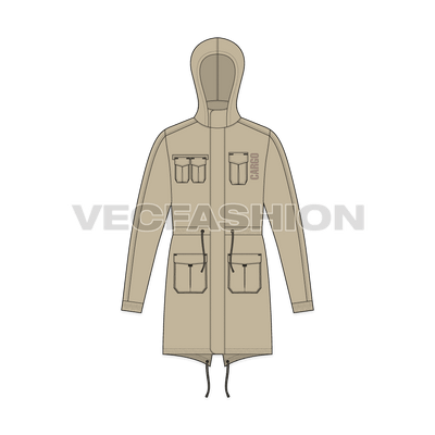 Mens Fishtail Parka Jacket front view