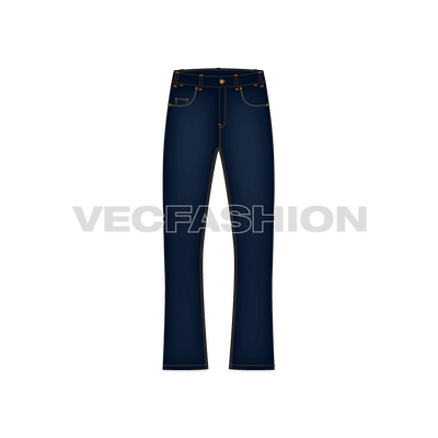Mens Flare Leg Denim Jeans
