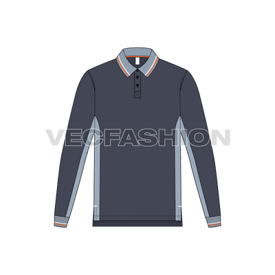 Mens Full Sleeved Polo Neck Shirt