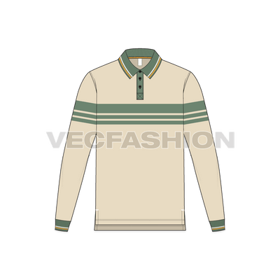 Mens Full Sleeved Polo Neck Shirt