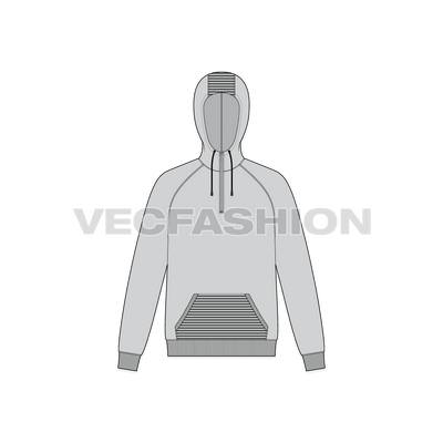 Mens Gray Pullover Hoodie