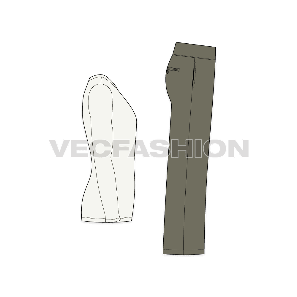 Mens High Waisted Lose Fit Pants