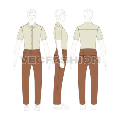 Mens High Waisted Pants