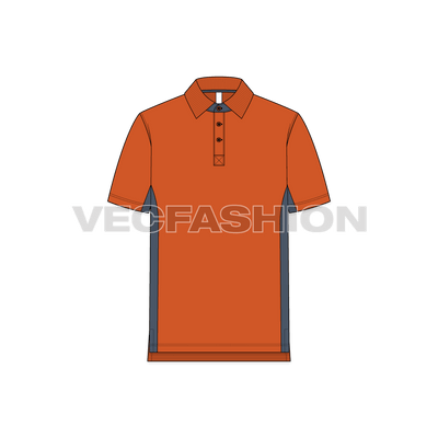 Mens Jersey Polo Neck Shirt