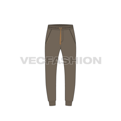 Mens Khaki Jogger Pants