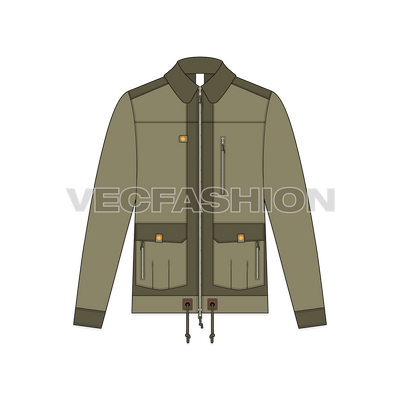Mens Leather Jacket front view