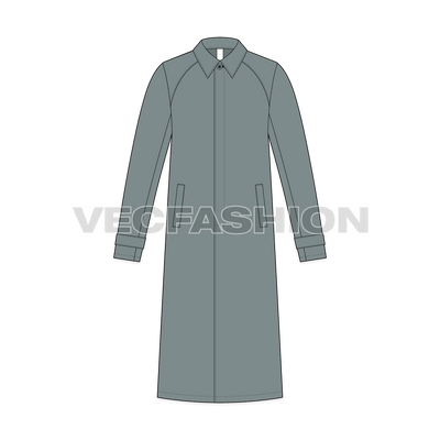 Mens Makintosh Coat front view
