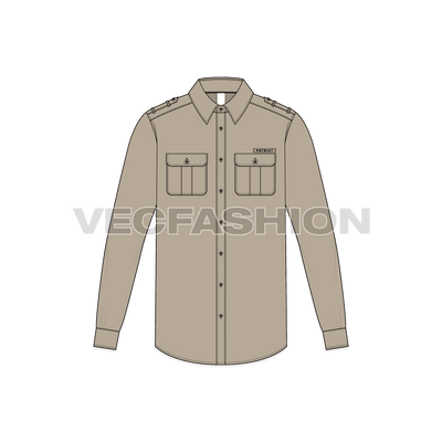 Mens Military Shirt