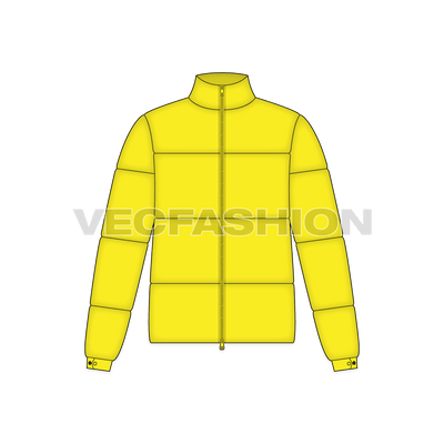 Mens Puffer Climbing Jacket front view