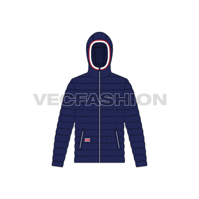 Mens Puffer Coat front view