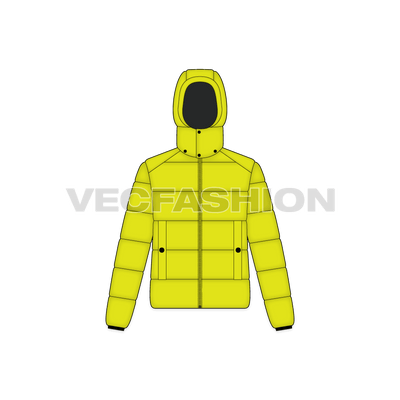 Mens Puffer Jacket front view