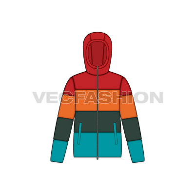 Mens Puffer Jacket front view