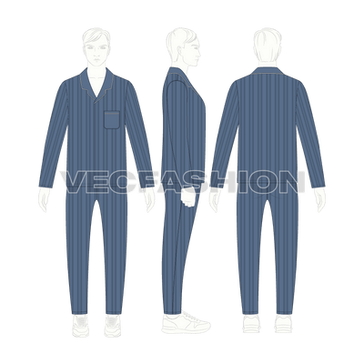 Mens Pyjama Shirt Nightsuit