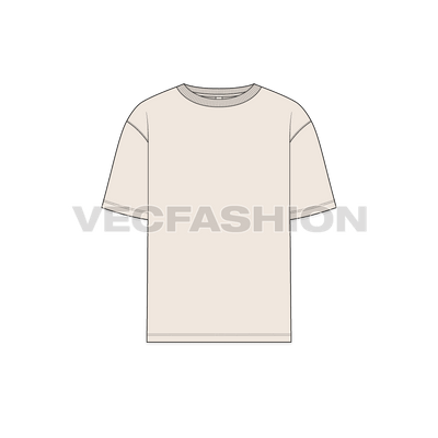 Mens Round Neck Tee front view