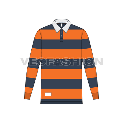 Mens Rugby Collar Shirt