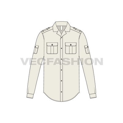 Mens Safari Bush Shirt