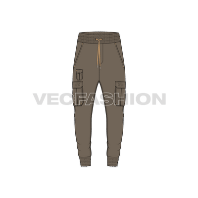 Mens Slim Fit Cargo Joggers