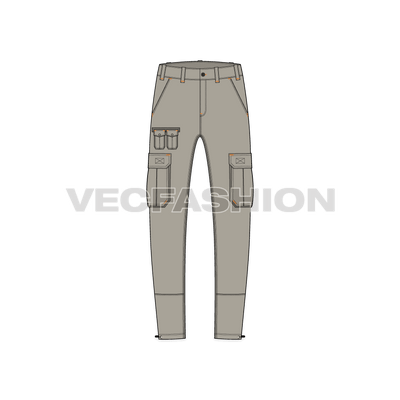 Mens Slim Fit Cargo Pants