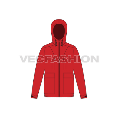 Mens Snow Trail Windbreaker front view