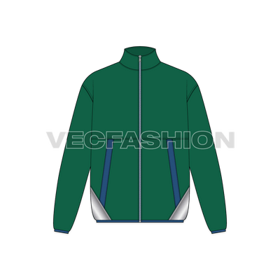 Mens Soft Shell Windbreaker Jacket front view