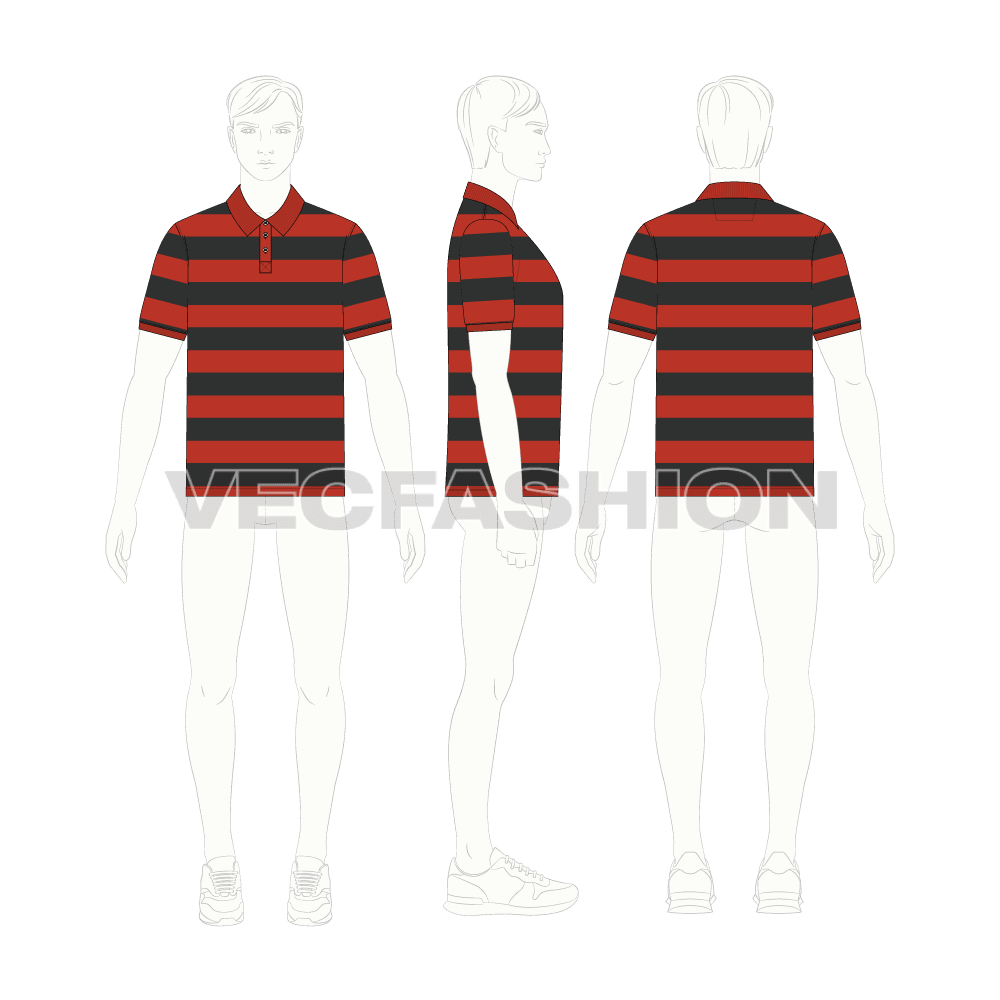 Mens Sports Golf Shirt Fashion Template