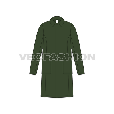 Mens Straight Coat front view